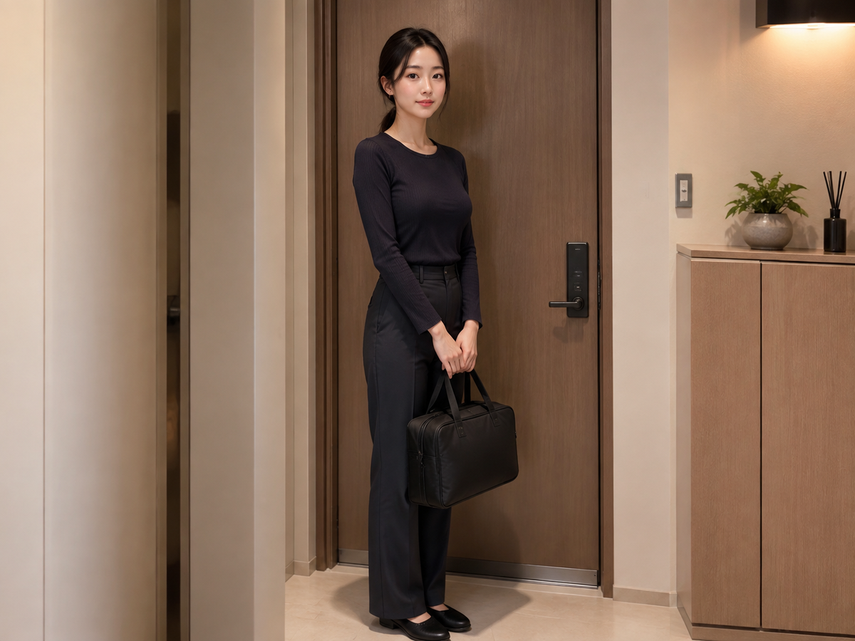 서울 신림 방문 홈케어 일정을 준비하는 젊은 성인 한국 여성 관리사
